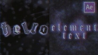 3d element text | after effects tutorial