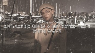 animated lines + inverted text with wave || alight motion tutorials