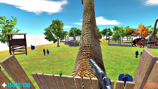 Ride on Back of Brachiosaurus. Animal Revolt Battle Simulator