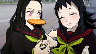 Nezuko e Makomo voltam da escola no Demon Slayer Vr!