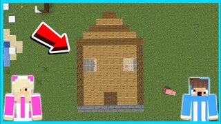 MIPAN & ZUZUZU Buat Rumah Gepeng Di Tanah! - Minecraft Survival