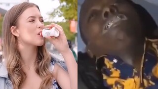 盘点老外挑战中国白酒系列，感情深一口闷，结果黑哥直接口吐白沫
