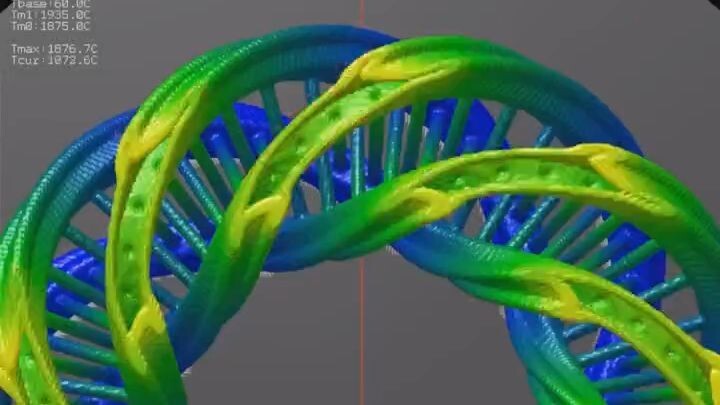 Mobious 3D Printing Simulation (Additive Manufacturing) | vampire Transient Heat Transfer Analysis