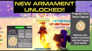 I unlocked ARMAMENT *NEW* OLIVE FRAGRANT SWORD in Roblox Anime Fighting Simulator
