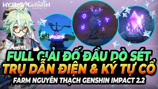 Full Giải Đố Đầu Dò Sét, Trụ Dẫn Điện & Ký Tự Cổ Tsurumi... Genshin Impact HYDRATV Farm Nguyên Thạch