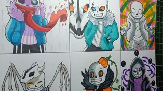Draws NEW Sans According To The Different Au UNDERTALE Vẽ Sans PART 20
