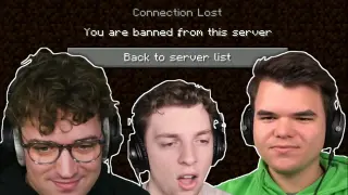 Jelly, Slogo And Crainer Banning And Getting Banned On Minecraft For 8 Minutes Straight