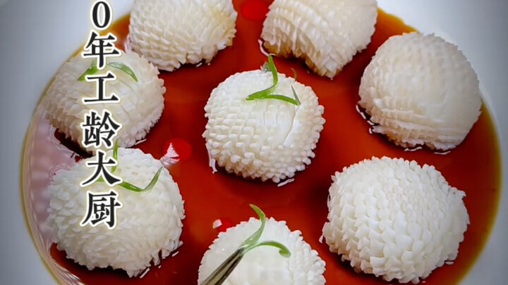 Squid transformed into an irresistibly delicious dish #MasterChefKnifeSkills #TalentsAreAmongUs #Che