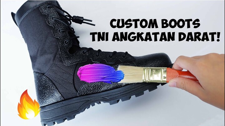 SIMPLE TAPI KEREN! CUSTOM BOOTS TACTICAL PARABELLUM (Satisfying 🔥)