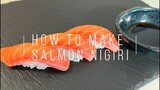 How to make Salmon Nigiri Sushi and roll from a fillet.