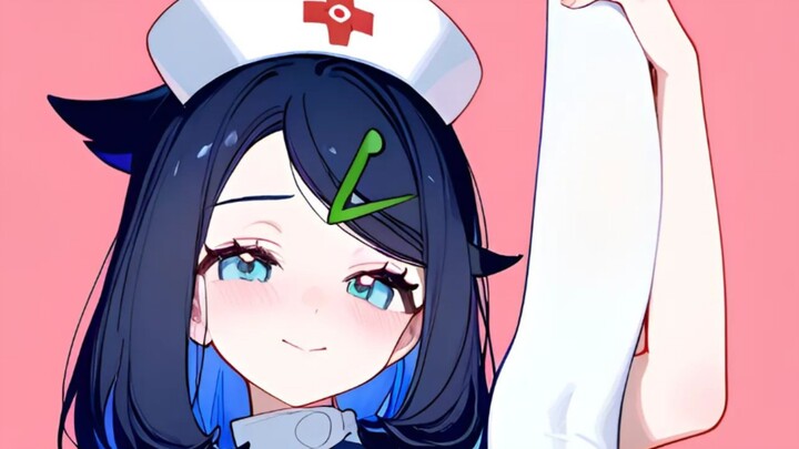 Being lovingly cared for by the little nurse Riko, oh so sweet ❤️