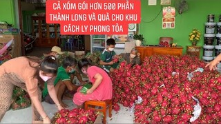 Ngày đầu tiên ra quan sau 14 ngày cách ly tại nhà gần 500 phần quà cho bà con trong khu phong tỏa.