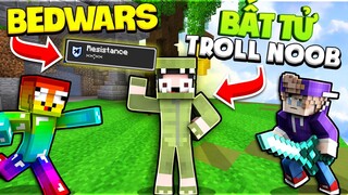 KHANGG THỬ THÁCH BEDWARS BẤT TỬ SOLO PVP VỚI NOOB TEAM VÀ NGƯỜI LẠ *MINECRAFT BẤT TỬ TROLL NOOB