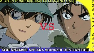 Alur Cerita misteri pembunuhan di gunung salju! adu analisis antara shinichi kudo vs heiji hattori