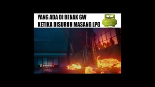Gw Ketika Disuruh Masang LPG...(Muzan Explosion) #shorts #short #memes