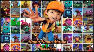 Nama Nama Musuh Boboiboy | Boboiboy Galaxy | Boboiboy All Enemies and Villains