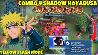 COMBO 4 BAYANGAN ?! Stenly Hayabusa Mode Kilat Kuning is Back ! Mobile Legends !