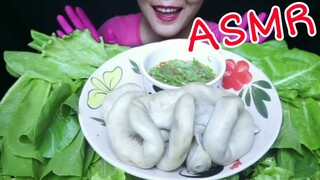 ASMR EATING ไส้ตัน ลวก+น้ำจิ้มซีฟู๊ด เผ็ดแซ่บถึงใจ No Talking