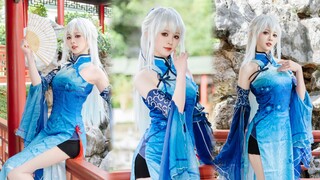 Jingliu looks like this when she wears a cheongsam (Feng Yue)