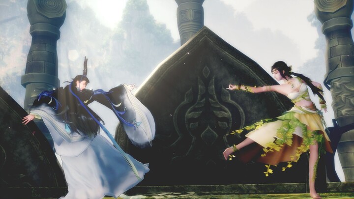[Wangchuan Fenghualu/Gujian II mmd] Qu Yuan and A Ruan's classical dance "Mountain Ghost" (Qu Yuan m