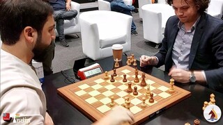 Hans Niemann bangs the table in despair | Salem vs Niemann | Sheikh Hamdan Bin Rashid Blitz