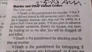 Daily Verse.                  Exodus 21:12-17