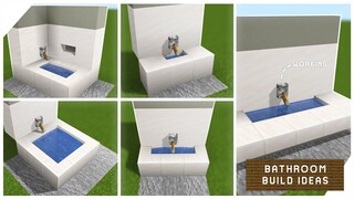 5 Bathroom Build Ideas (Working) - Minecraft Tutorial Indonesia