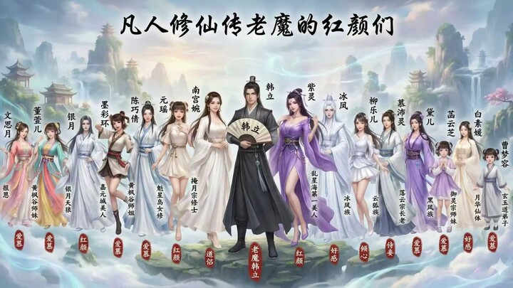 Hàn Lập có biết bao hồng nhan tri kỷ, vậy mà cuối cùng chỉ có ba người cùng chung sống với ông