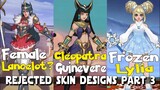 REJECTED SKIN DESIGNS IN MOBILE LEGENDS! PART 3 | WHAT MLBB SKINS COULD'VE LOOK LIKE! | MLBB TRIVIA