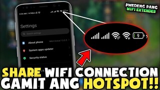 PAANO ISHARE ANG WIFI CONNECTION GAMIT ANG HOTSPOT!! Pwede Pala