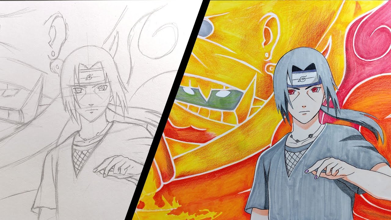 How to draw Itachi Uchiha - [ Naruto ] ✏️  channel: Easy