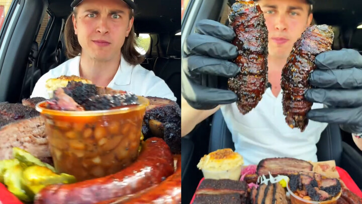 Chàng trai Pháp ăn thịt nướng Texas!