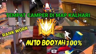 TEMPAT CAMPER MAP KALAHARI PUST RANK AUTO BOOYAH💯| GARENA FREE FIRE