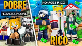 RICO VS POBRE DOS HOKAGE no MINECRAFT!