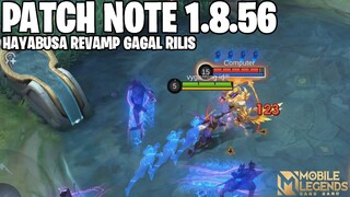 HAYABUSA ADJUST, EMOTE MPL PERMANENT, JADWAL RILIS SKIN, FRAGMENT SHOP UPDATE - PATCH NOTE 1.8.56