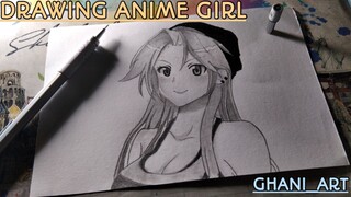 DRAWING ANIME GIRL || GHANI_ART