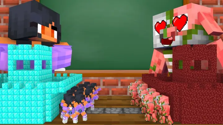 Monster School : EPIC CASTLE WAR - Minecraft Animation