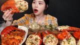 SUB) !🦞 🌟 Butter-grilled Giant Lobster Seafood Pasta Mukbang