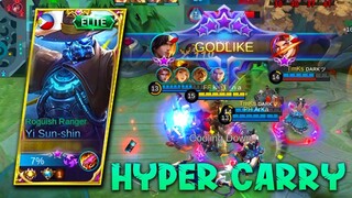 THIS IS HOW TO PLAY HYPER CARRY YI SUN SHIN IN RANK GAME! | MLBB