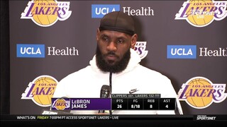 LeBron admits the Clippers have been "the better team" this season