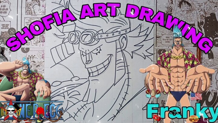 drawing anime one piece, franky