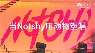 当notshy用动物塑唱