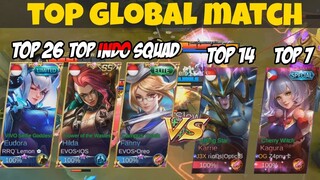 TOP GLOBAL MATCH - RRQ'LEMON FT TOP 1 SABER FT EVOS VS Z4PNU(TOP 7 GLOBAL) & riaDS|Optic TOP 14