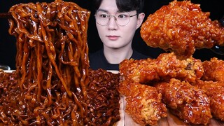 [Mukbang TV] - Mì tương đen, gà sốt cay | ASRM