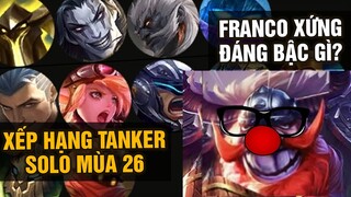 MLBB | XẾP HẠNG SỨC MẠNH TANKER MÙA 26: ĐỐ ANH EM FRANCO Ở HẠNG NÀO? | Tốp Mỡ