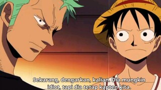 Bukti kalau Zoro sangat menghormati Luffy