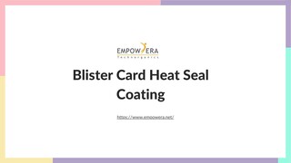 Blister Card Heat Seal Coating