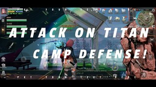 Lifeafter Attack on Titan Camp Defense With and Without Bug