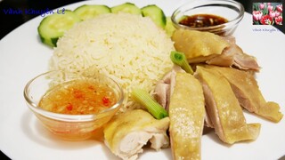 CƠM GÀ HẢI NAM - Cách luộc Gà Da giòn, pha Nước Chấm và nấu Cơm Gà Instant Pot by Vanh Khuyen