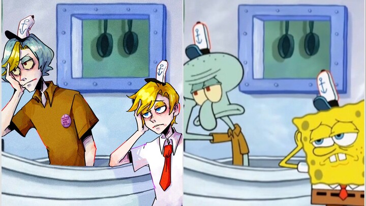 [Quy trình vẽ tranh/SpongeBob SquarePants] Gan và túi mật của Krusty Krab